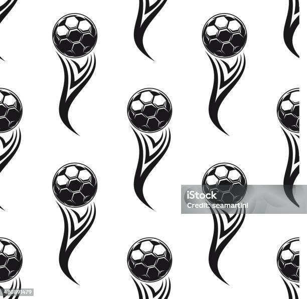 연속무늬 있는 축구공 검은색에 대한 스톡 벡터 아트 및 기타 이미지 - 검은색, 경쟁, 곡선