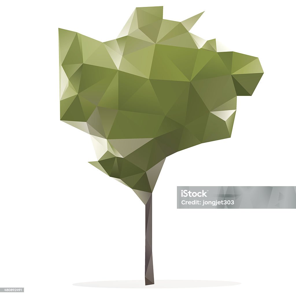 Tree Polygon Vector Stock Illustration - Download Image Now - Biology ...