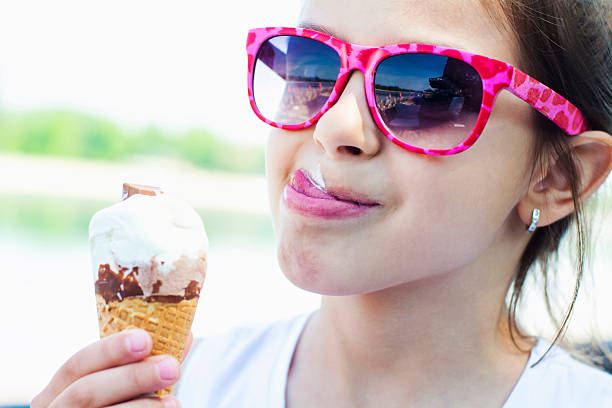 The girl with ice cream 
