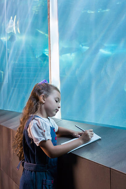 istock Little girl looking at fish tank 480896586