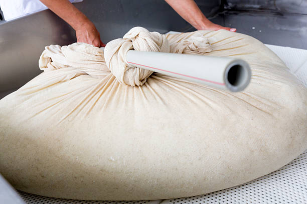 istock Cheese production buffalo gauze lint 480898042