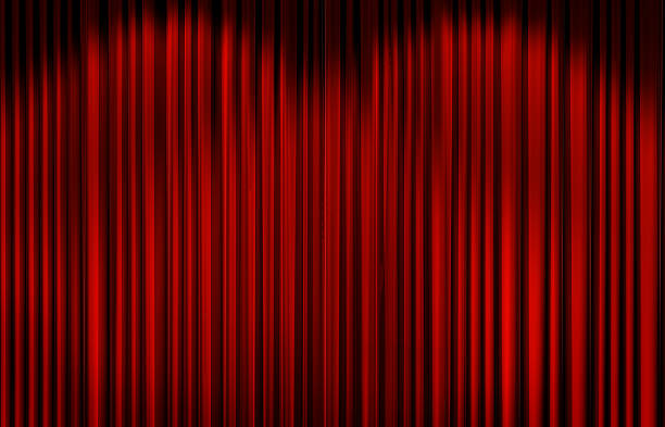istock Red curtain in theater. 480898950