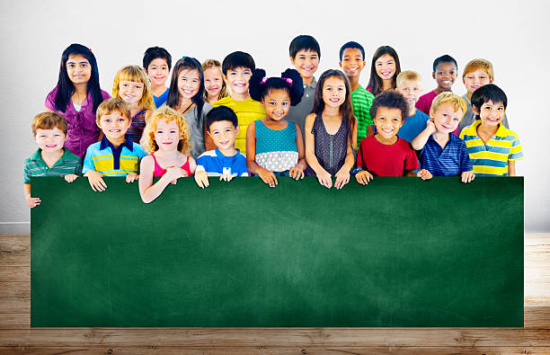 istock Diversity Friendship Group of Kids Education Blackboard Concept 480899218