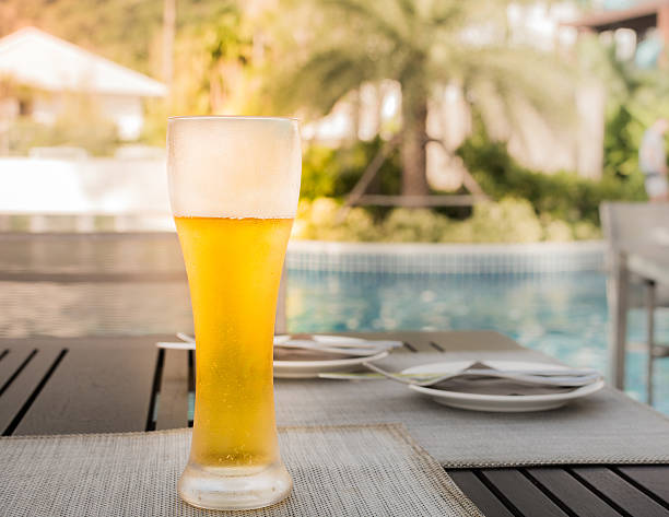 istock Glass of beer on the table 480903100