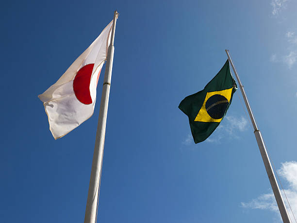 istock Flags of Japan and Brazil 480903178