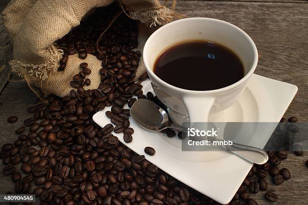 Coffee On Grunge Wooden Stock Photo - Download Image Now - Arabia, Backgrounds, Black Coffee