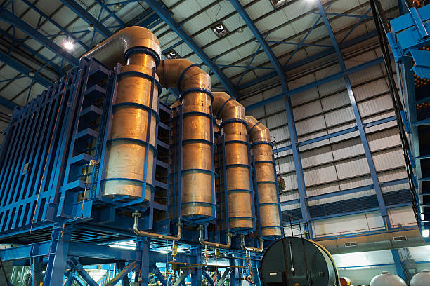 fábrica de dessalinização da estação de - desalination factory building activity plant imagens e fotografias de stock