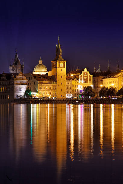 istock Prague at night, the river and the embankment 480908746