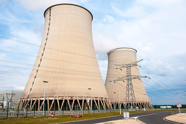 Nuclear power station stock photo