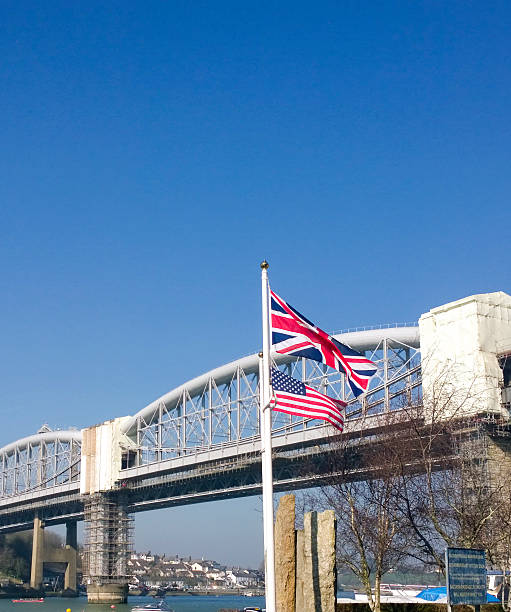 istock USA and Great Britan flag blowing by Tamarbridge 480910269
