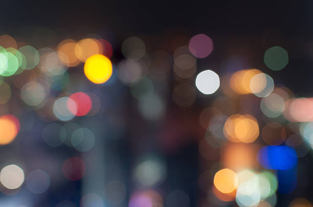 istock Photo of bokeh lights on black background 480914988