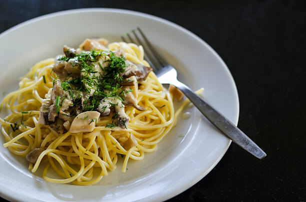 istock Vegetarian pasta with mushrooms 480915178