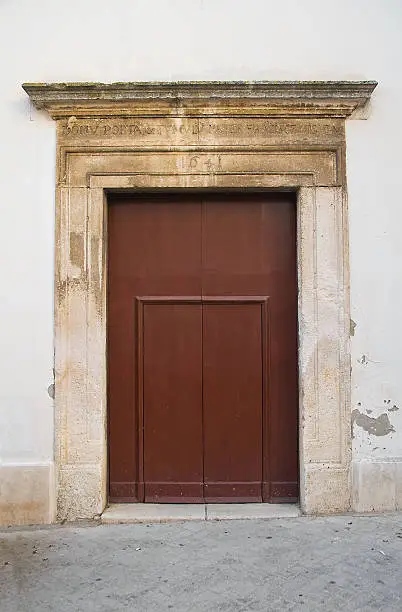 Wooden door. Bovino. Puglia. Italy.