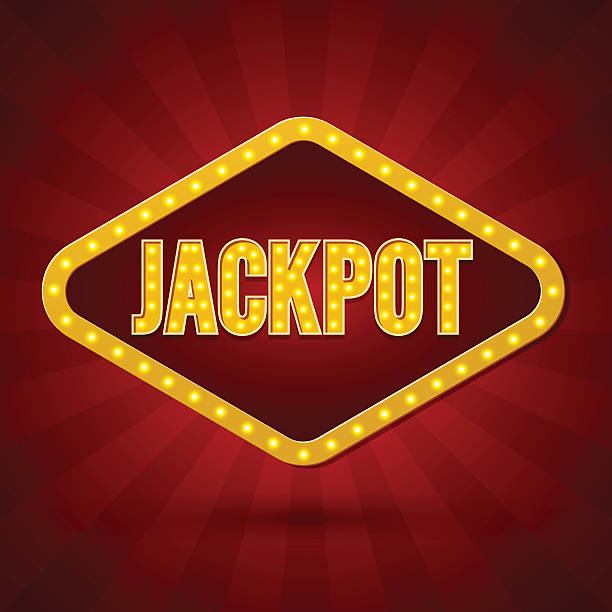 джекпот. баннер освещения. векторная иллюстрация - jackpot stock illustrations