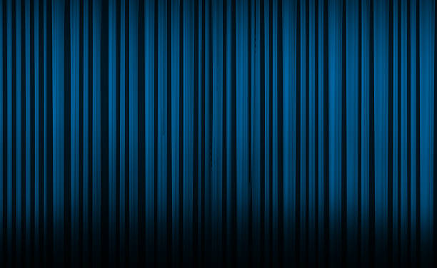 Blue curtain in theater.