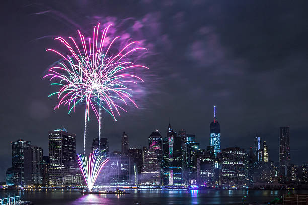 istock Independence Day With Fireworks in New York City 480920970