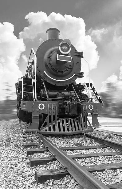 istock vintage black steam powered railway train 480921000