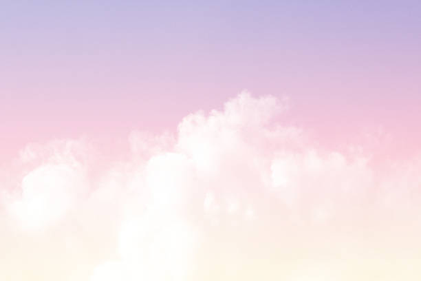 パステルカラーの空の背景 - high key sky cloud cloudscape ストックフォトと画像