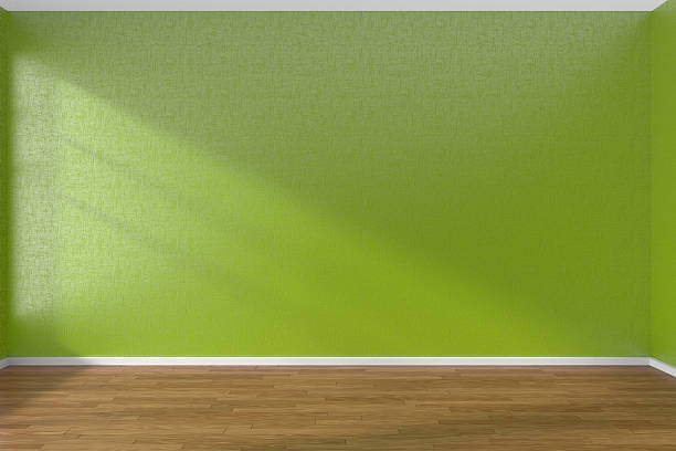 istock Green empty room with dark parquet floor 480921526