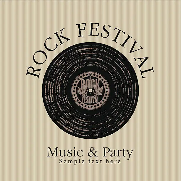 Vector illustration of rock music party