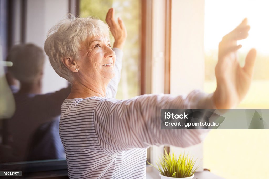 This day will be great! Senior Adult Stock Photo