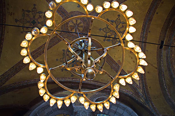 istock Old chandelier in Hagia Sophia 480922058