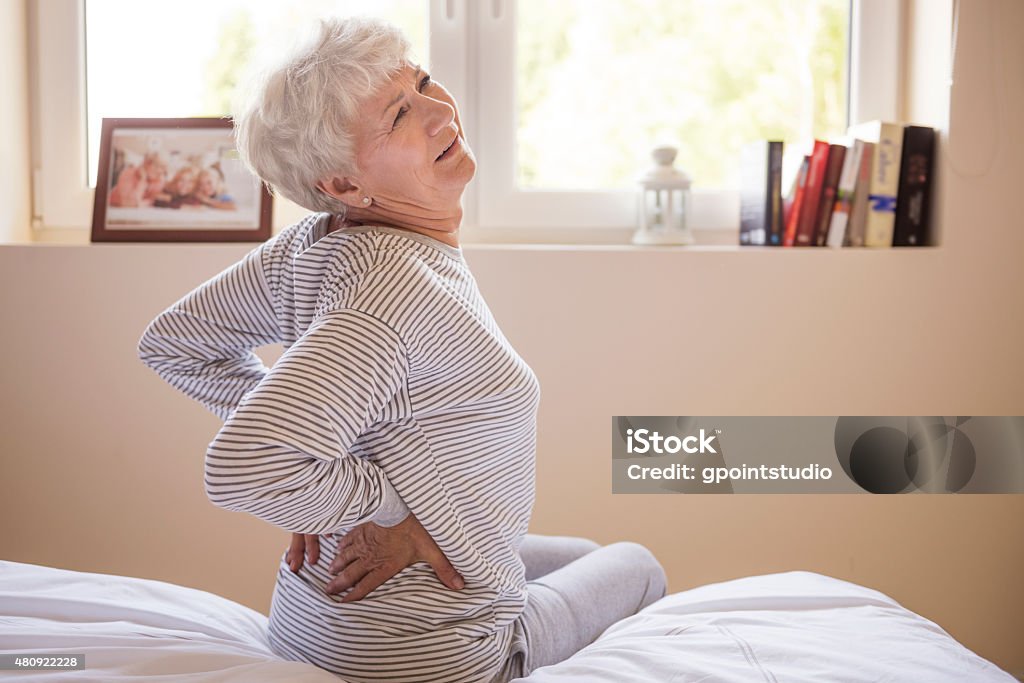 Huge pain of my back Backache Stock Photo