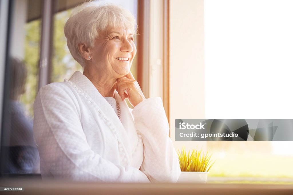 Hope the day will stay sunny Senior Adult Stock Photo