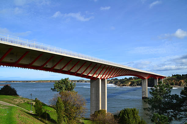 This bridge built over the Eo river joins Asturias and Galicia in Spain