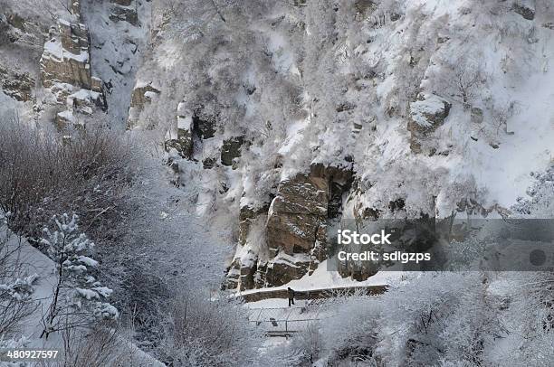 Тайшань В Снег — стоковые фотографии и другие картинки Гора Тайшань - Гора Тайшань, Азия, Белый