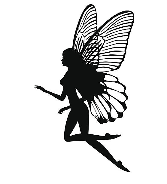 istock Silhouette of fairy isolated on white background 480927957