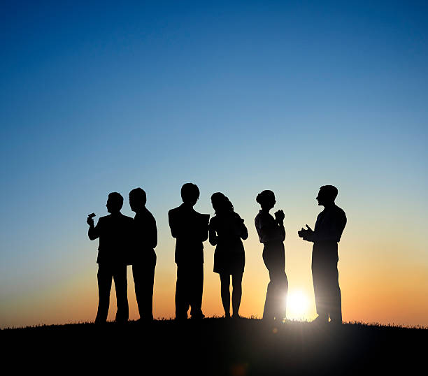 istock Group of Business People  Working Outdoors During Sunset 480928063
