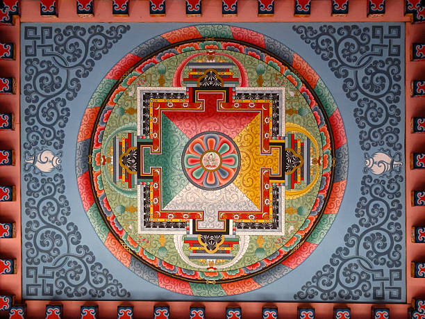 istock Yantra pattern on the ceiling of the Buddhist temple 480928277