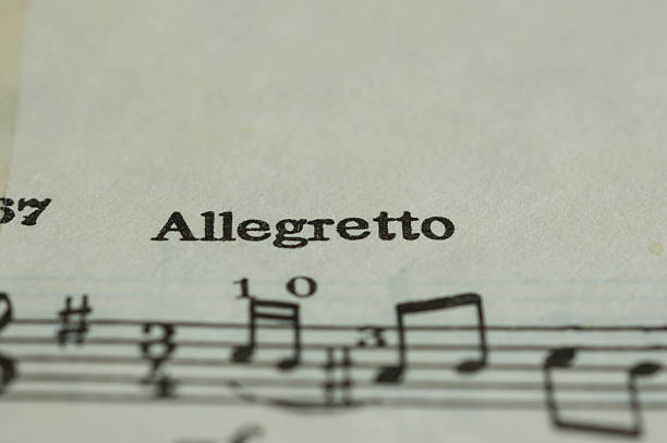 Musical speed Allegretto on the textbook page