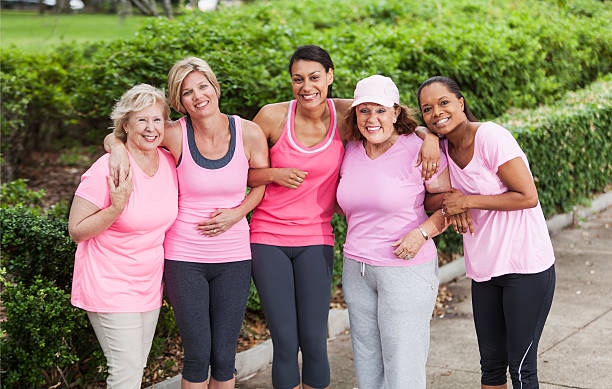istock Group of women wearing pink 480937359