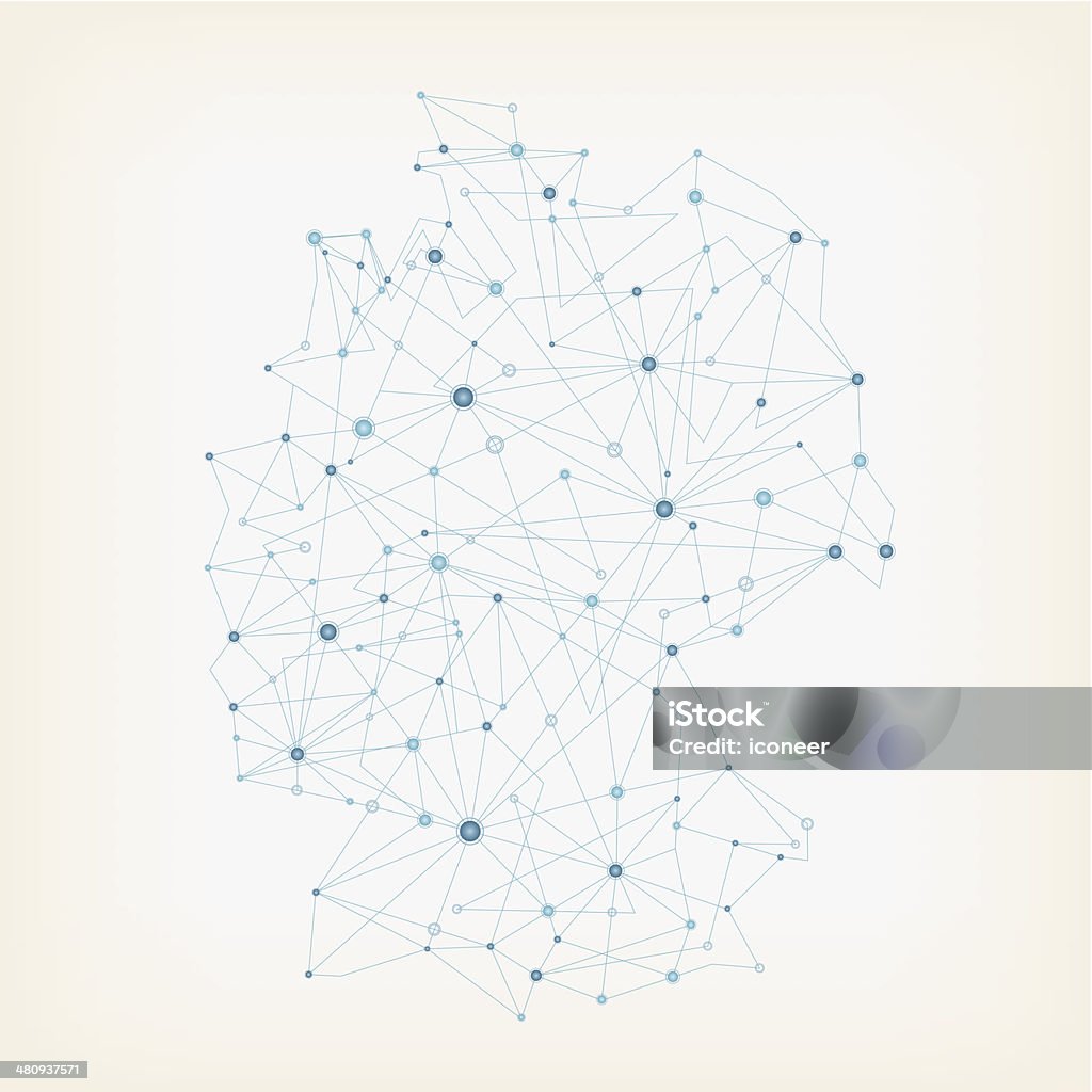 Deutschland Netzwerk-Karte - Lizenzfrei Deutschland Vektorgrafik