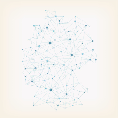Germany Networking Germany Network Map Stock Illustration - Download Image Now - Computer ...
