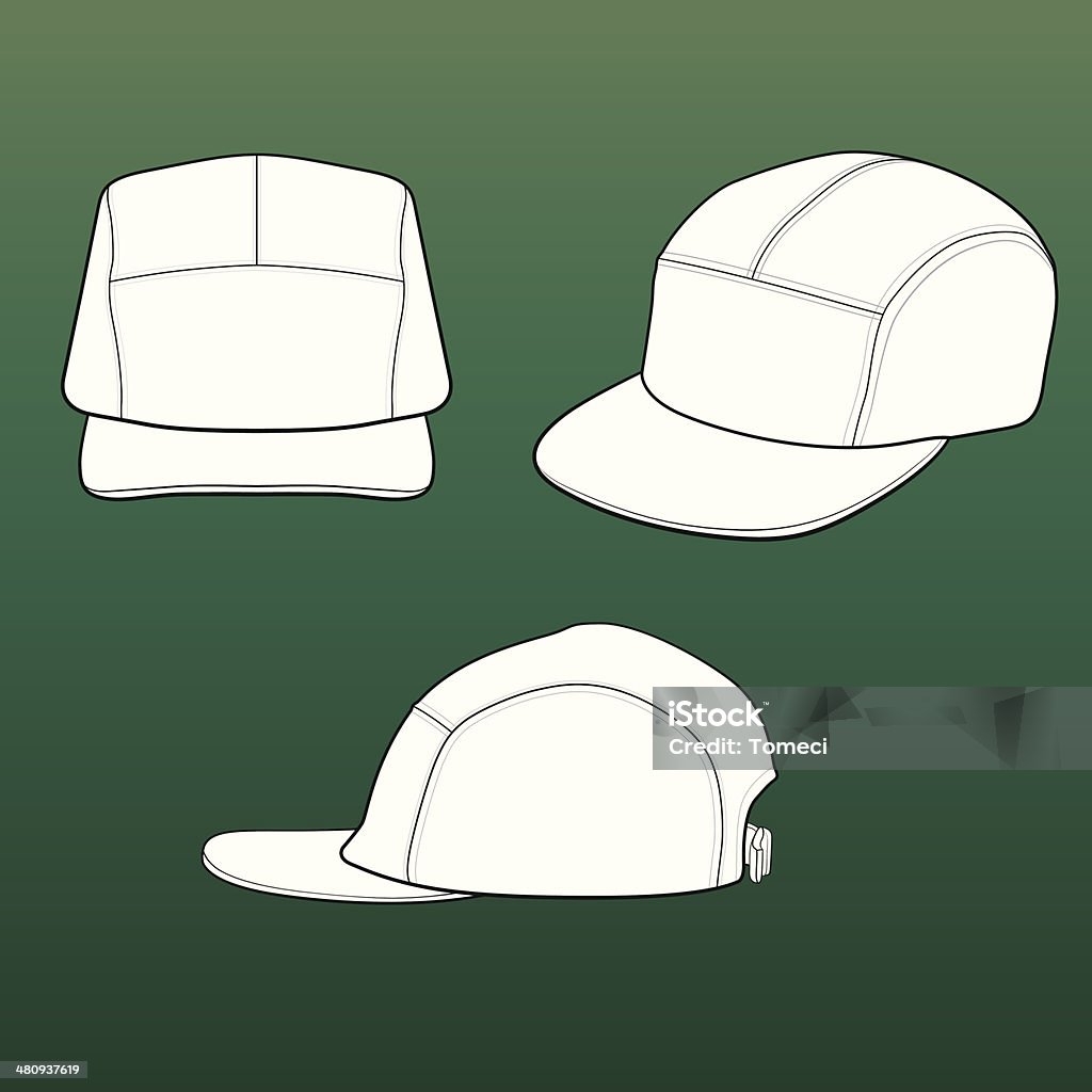 Des modèles pour 5 écran plat (patrol Casquettes/field) - clipart vectoriel de Casquette libre de droits