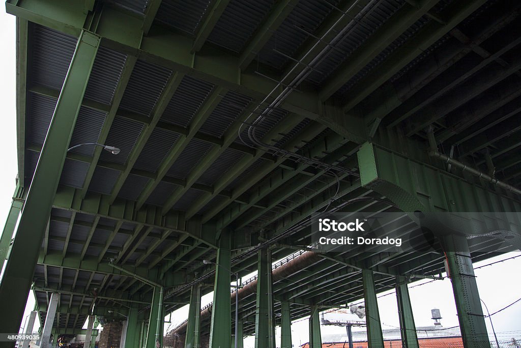 Underneath Viaduct for Inner City Expressway Underneath the Viaduct for the Brooklyn Queens Expressway in Brooklyn New York Brooklyn Queens Expressway Stock Photo
