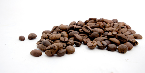 Picture of a  Roasted coffee beans close-up