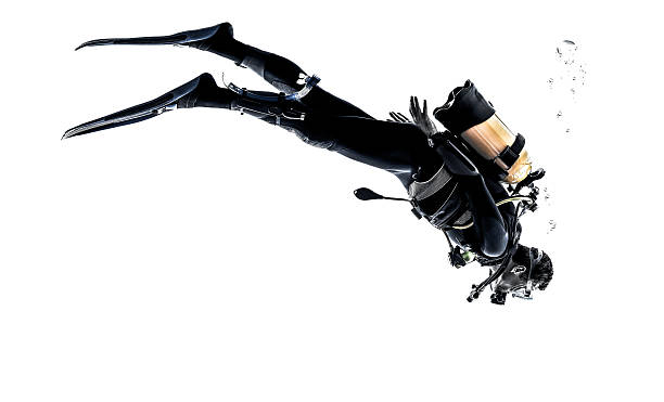 istock man scuba diver diving silhouette isolated 480940134