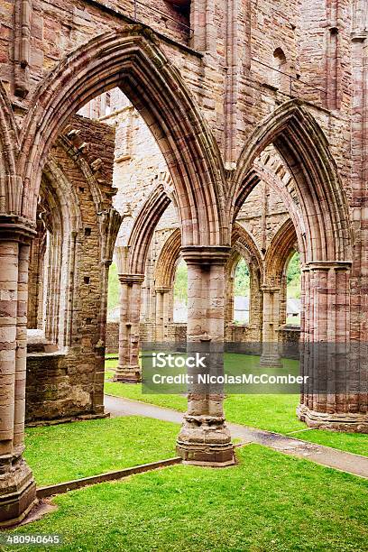 Tintern Abbey Ruins Gothic Arches Stock Photo - Download Image Now - Abbey - Monastery, Arch - Architectural Feature, Archaeology