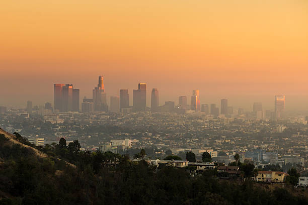 istock Downtown Los Angeles skyline at twilight 480947614