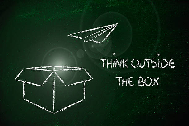 istock paper airplane flying: think outside the box 480947824