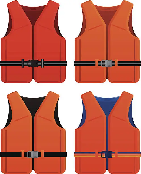 Vector illustration of Life Jackets