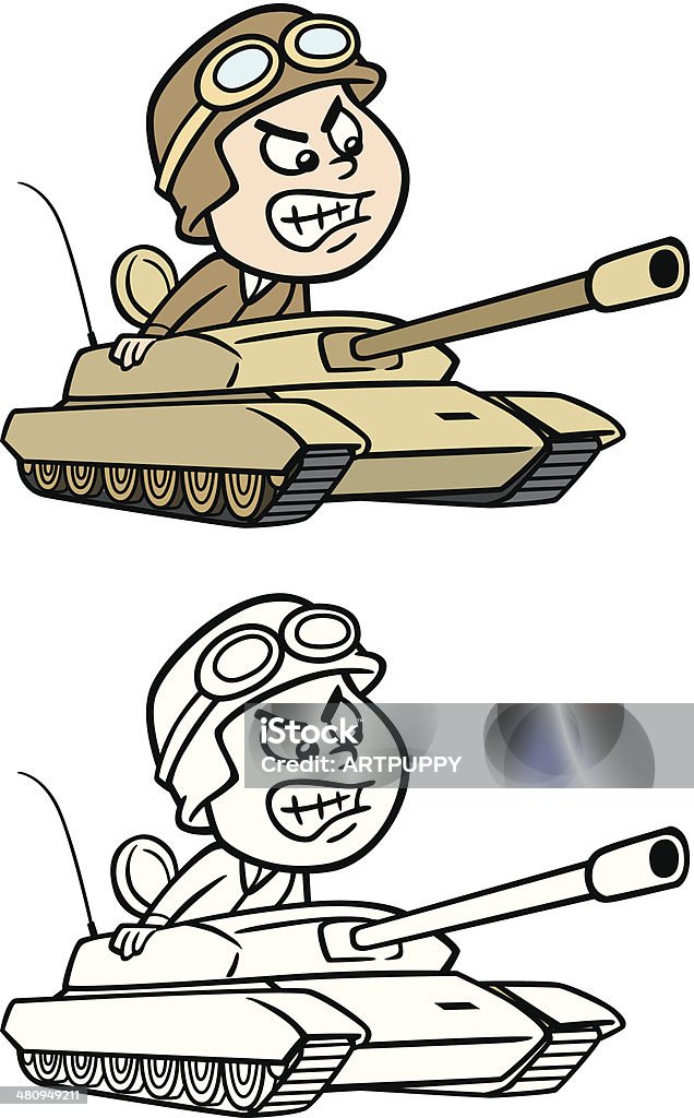 Army Tank Driver Great illustration of an army tank driver. Perfect for a military or WW2 illustration. EPS and JPEG files included. Be sure to view my other illustrations, thanks! Armed Forces stock vector