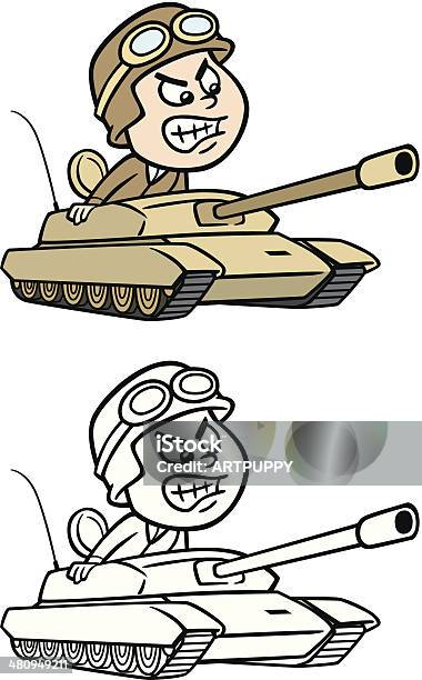 Army Tank Driver Stock Illustration - Download Image Now - Armed Forces, Cartoon, Adult