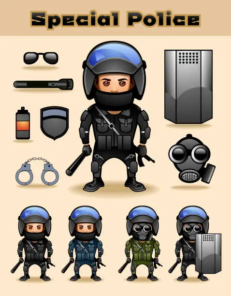 Vector illustration of Special Police