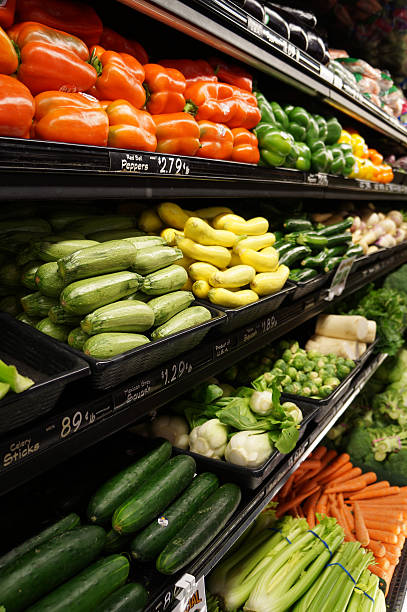 Grocery shopping stock photo