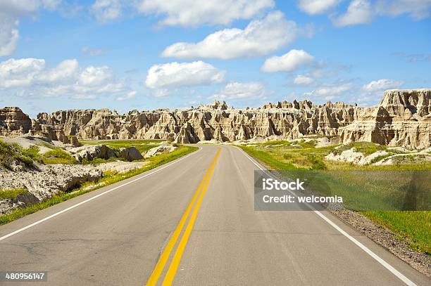 Badlands Highway Stock Photo - Download Image Now - Arranging, Butte - Rocky Outcrop, Desert Area